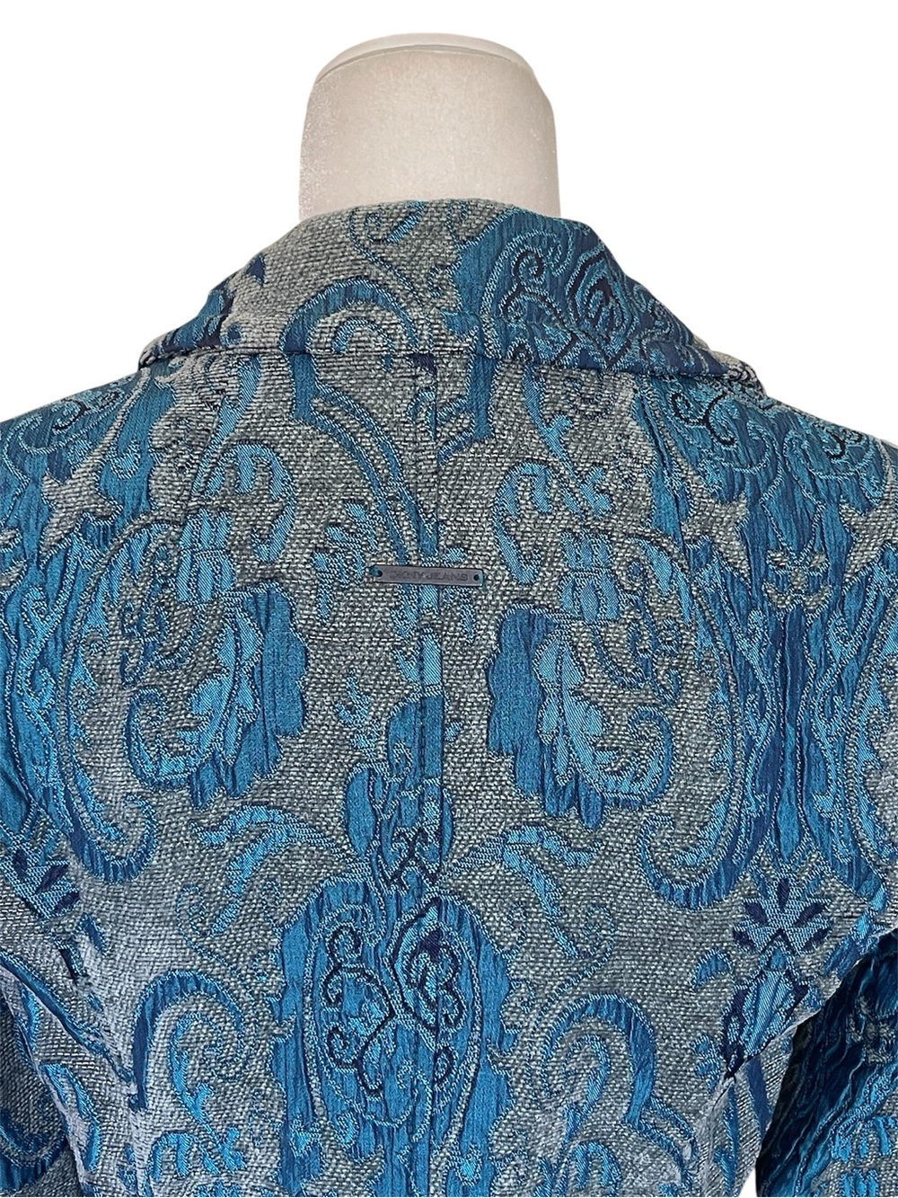 DKNY Jeans Turquoise Paisley Print Tapestry Coat - Picture 5 of 12